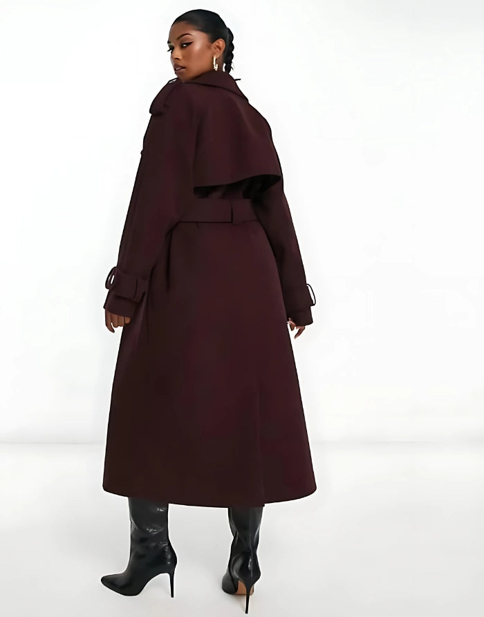 oonaya Classic Woolen Trench Coat