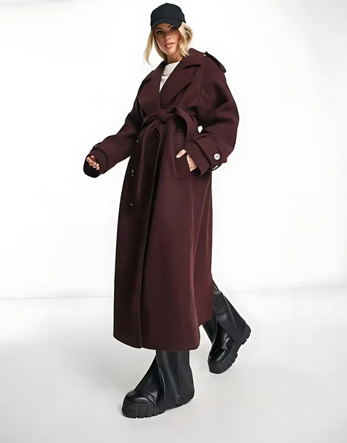 oonaya Classic Woolen Trench Coat