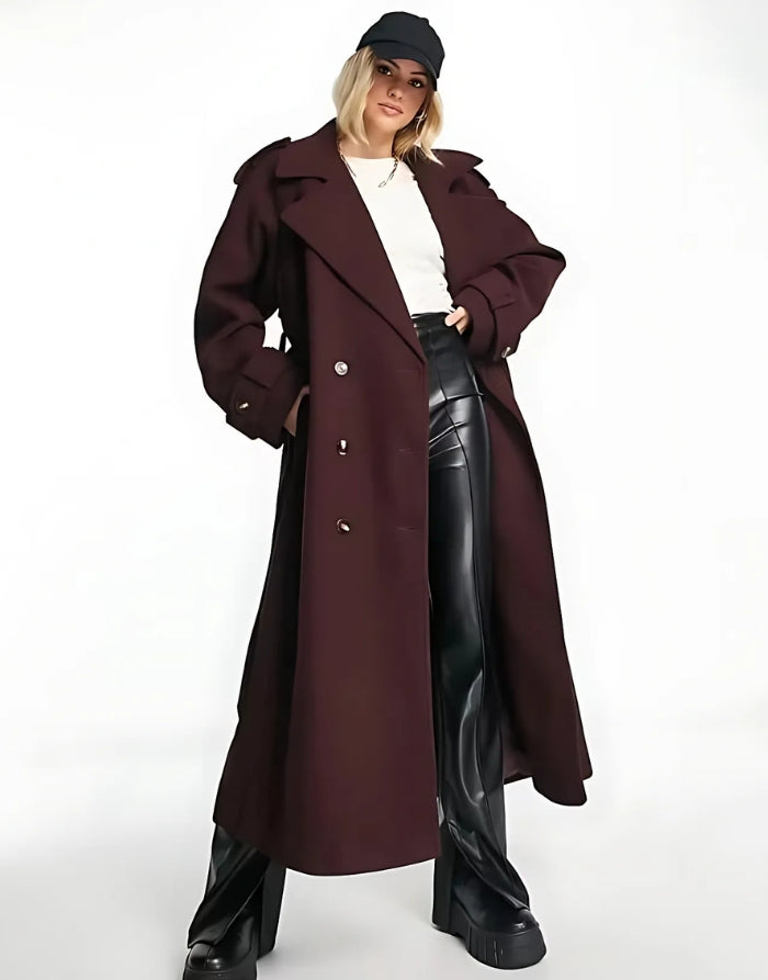 oonaya Classic Woolen Trench Coat